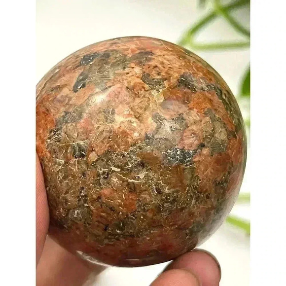 Orthoclase Natural Stone Crystal Quartz Ball 192g Healing Sphere 52mm - Picture 5 of 11